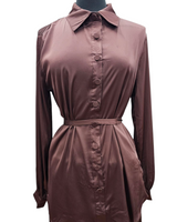 Lina satin shirt and pants set.
