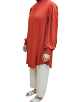 Balloon sleeve tunic Burnt orange