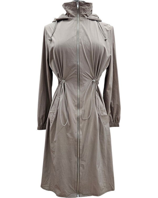 Rana lightweight jacket with hoodie stone