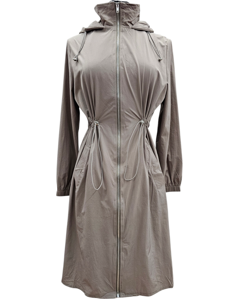 Rana lightweight jacket with hoodie stone