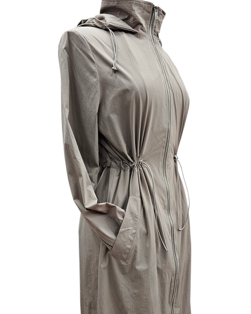 Rana lightweight jacket with hoodie stone
