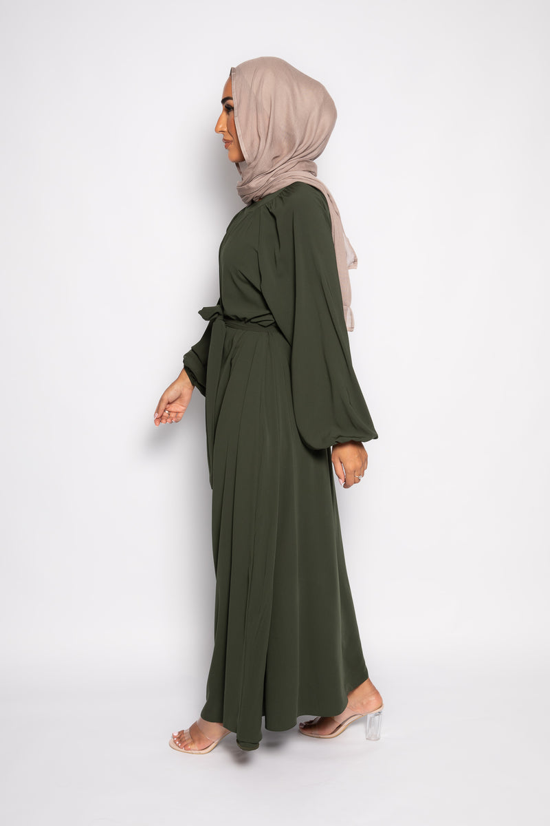 Sayyida tall Abaya khaki green
