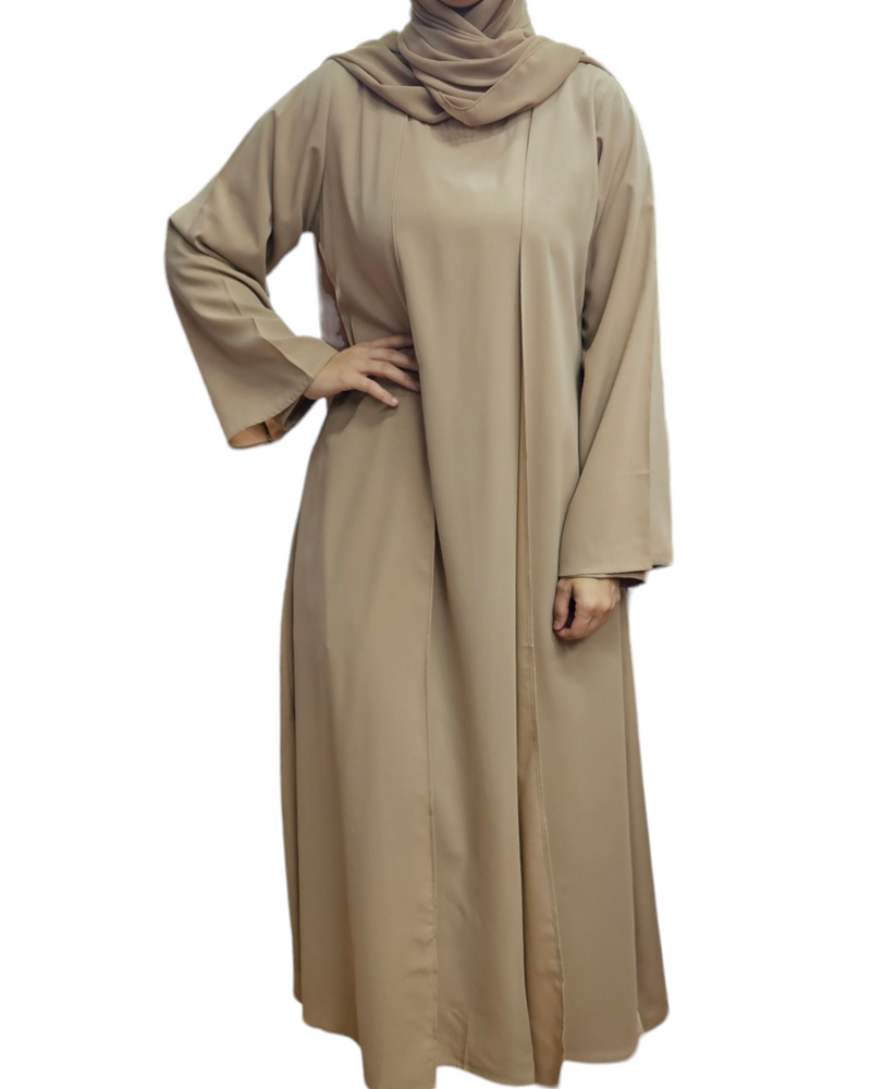 Lara Abaya & Cape Set- Beige
