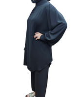 Balloon sleeve tunic Black