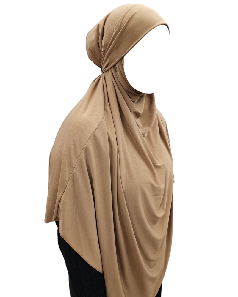 Jersey khimar camel brown