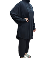 Balloon sleeve tunic Black