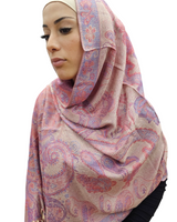 Strawberry and cream pashmina shawl hijab