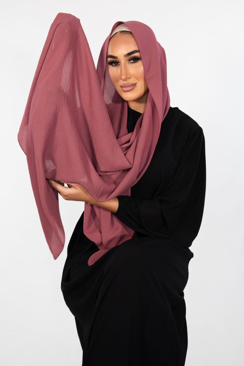 Sedef jazz shawl Dark Rose