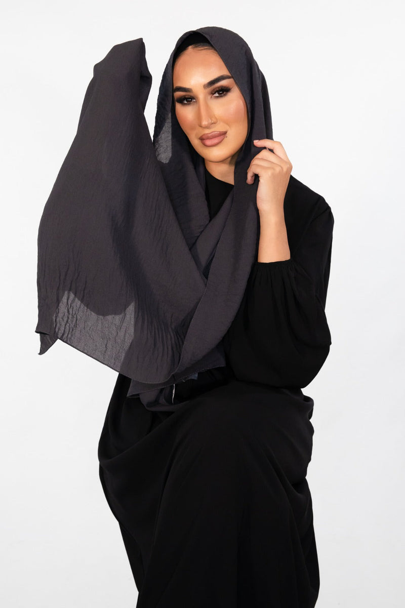 Sedef jazz shawl Charcoal black